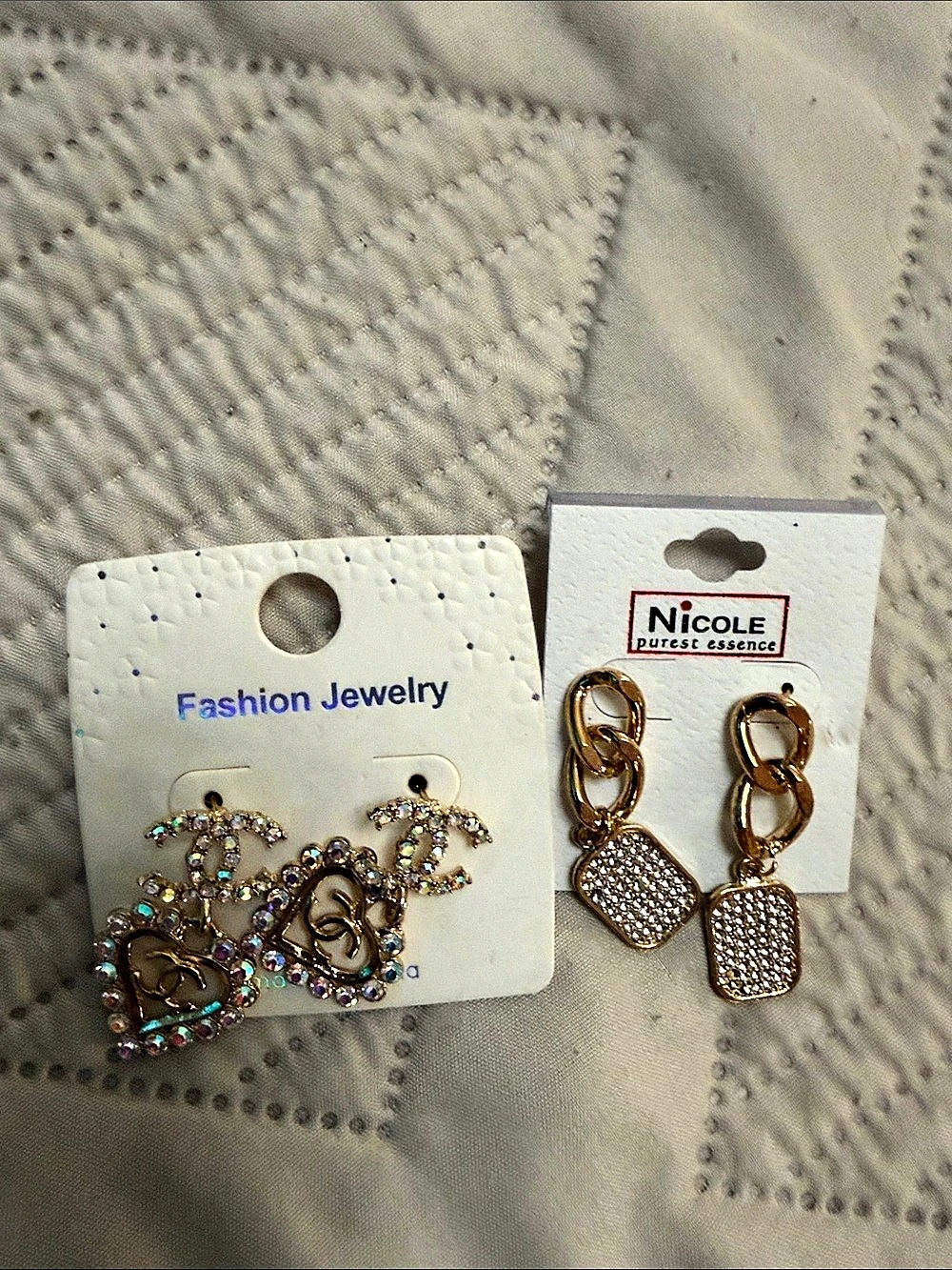 Gold-Tone Statement Earrings NWT